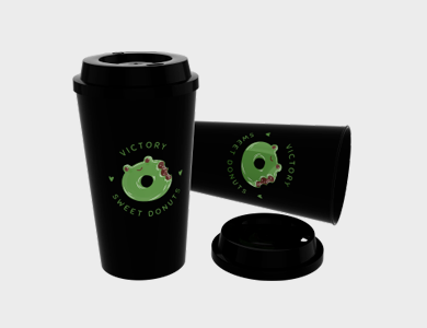 Copo Twister com Tampa Café 575ml - 1 Cor de Impressão - 1x1 - 500 unid