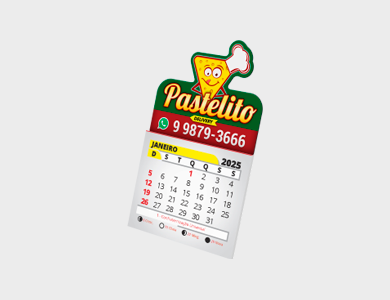 Ímã de Geladeira com Faca Personalizada e Bloco Calendário 2026 Supremo 4x5cm - 4x0 - 10000 unid